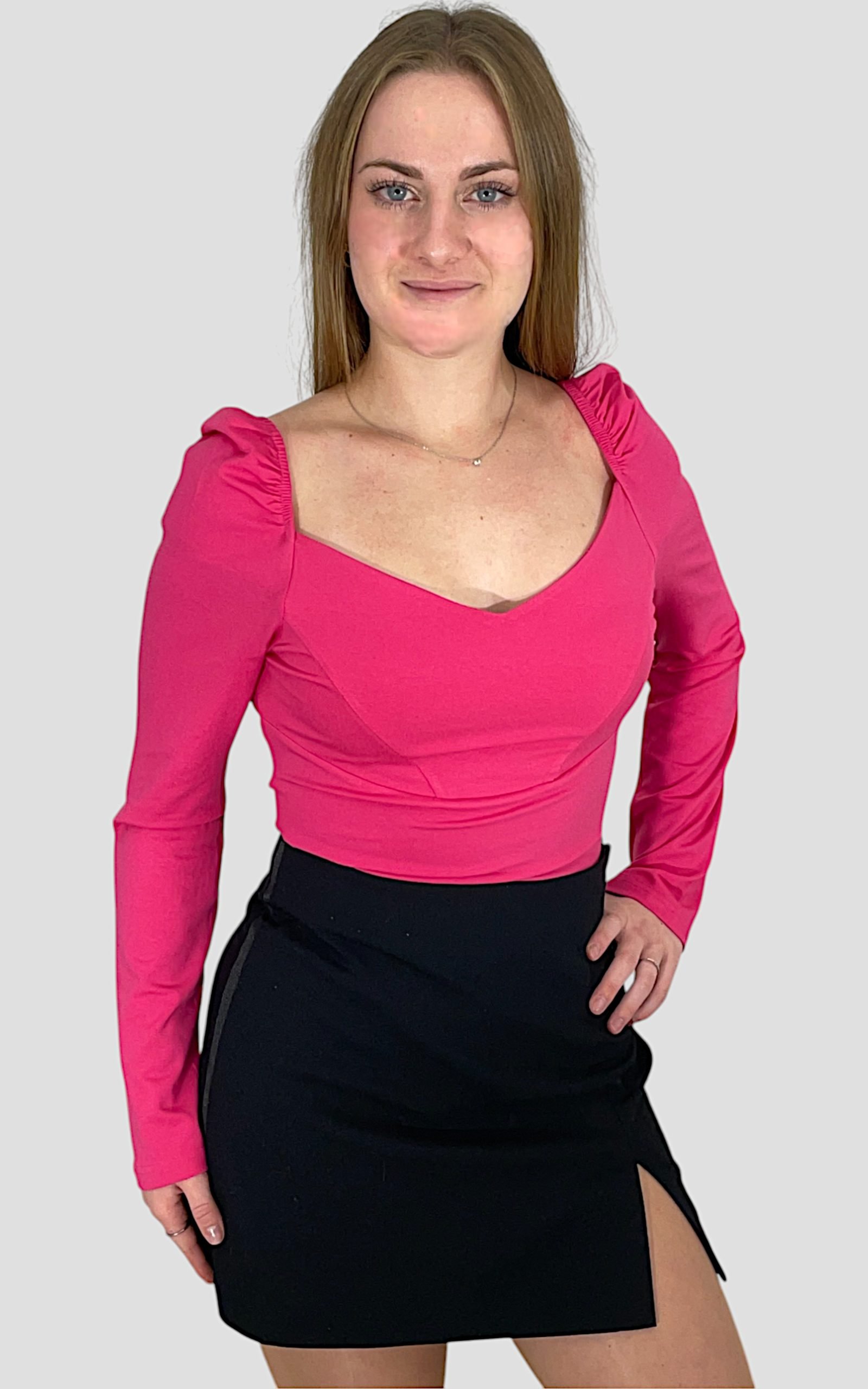 T-Shirt Manches Longues TCA Pour Femme - Col En V - Sport Et Running - Technologie D.R.Y. Anti-Transpiration