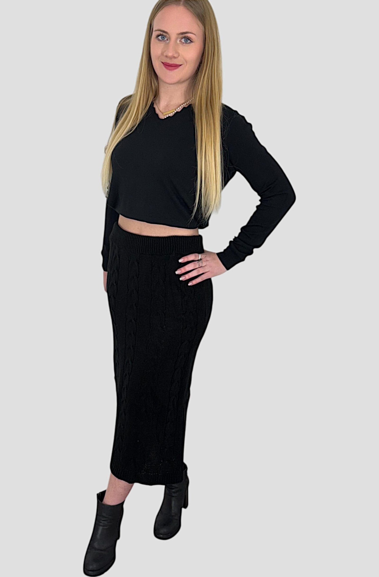 Jupe longue tricot femme