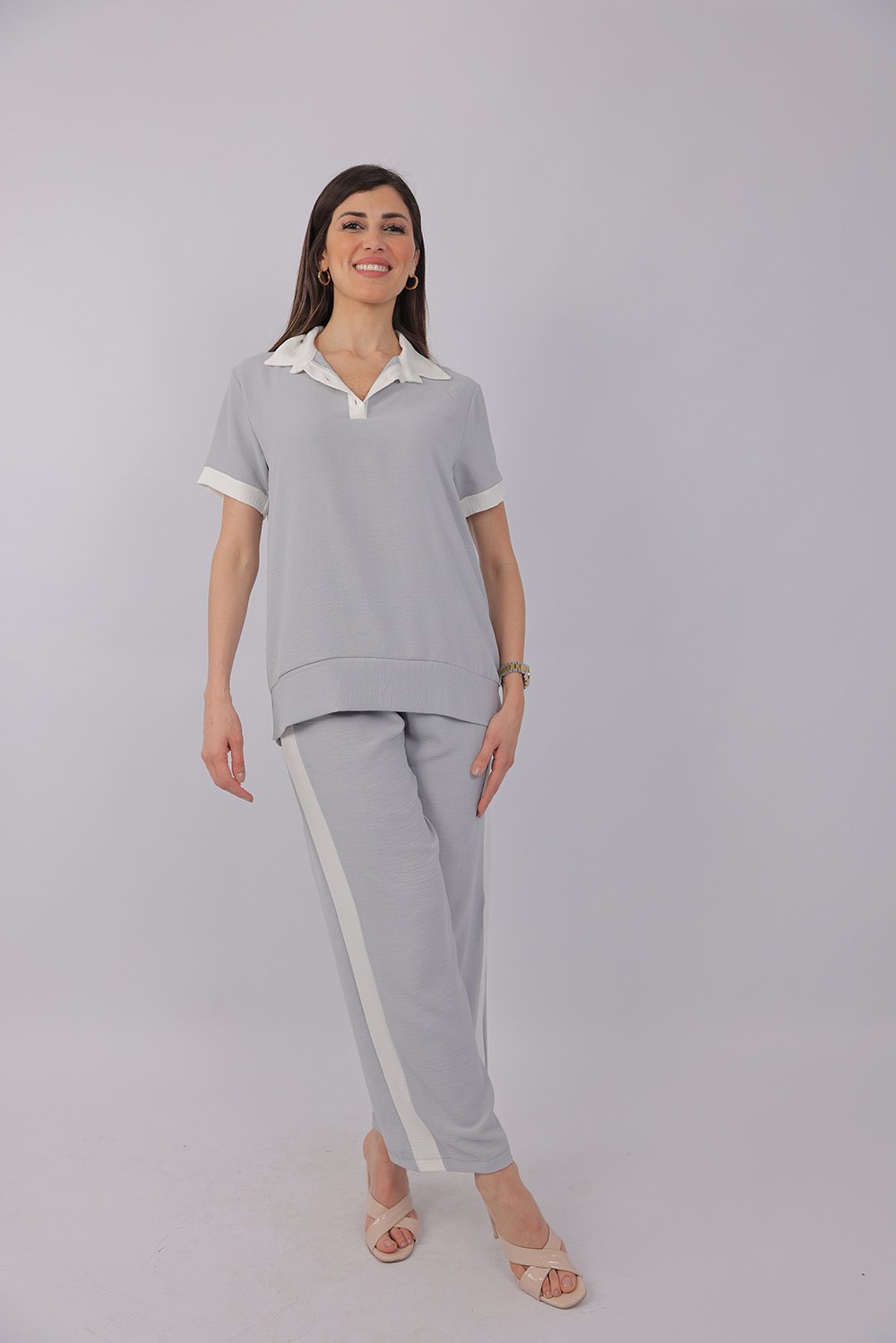 Ensemble Décontracté Chic à Col Polo