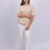 T-shirt Oversize à Manches en Dentelle